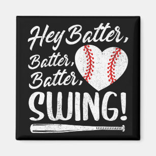 Batter Swing Baseball Herz Mama Niedlich Frauen Mo Magnet