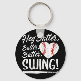 Batter Swing Baseball Herz Mama Niedlich Frauen Mo Schlüsselanhänger