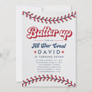 Batter Up All-Star-Event Baseball Einladung