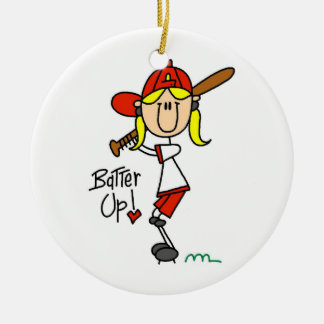 Batter Up Girls Baseball T - Shirt und Geschenke Keramik Ornament