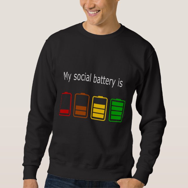 Batterie-Icon-Version Sweatshirt (Vorderseite)