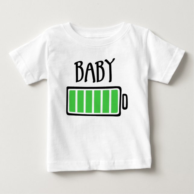 Batterie leer – Baby T-shirt (Vorderseite)