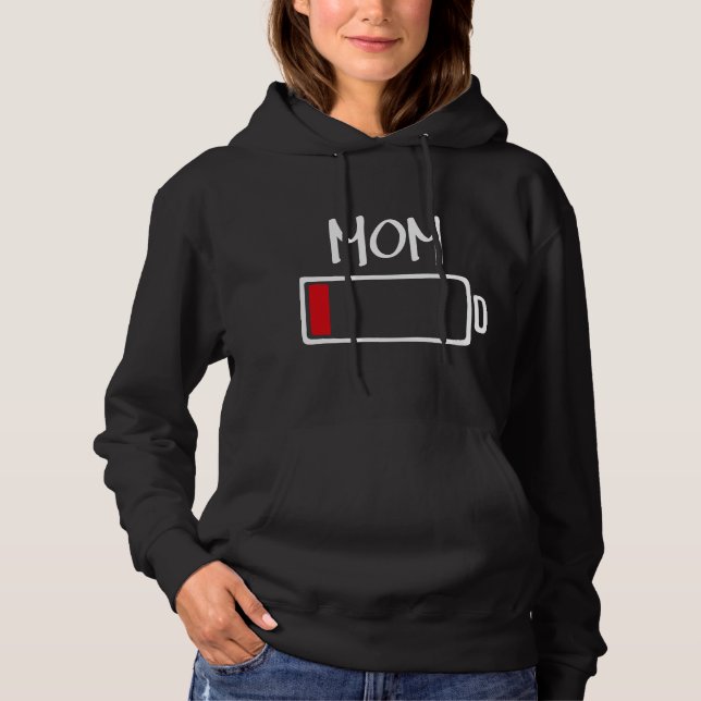 Batterie leer – Mama Hoodie (Vorderseite)