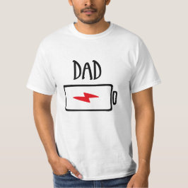 Batterie leer – Papa T-Shirt