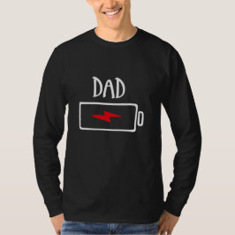 Batterie leer – Papa T-Shirt