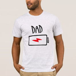 Batterie leer – Papa T-Shirt