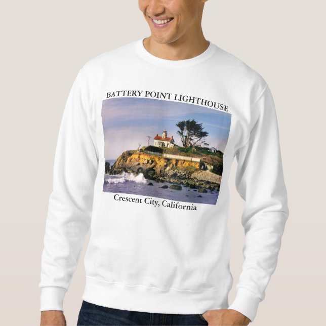 Batterie-Punkt-Leuchtturm, sichelförmige Stadt Sweatshirt (Vorderseite)