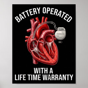 Batteriebetrieben mit Lebenszeitgarantie Poster