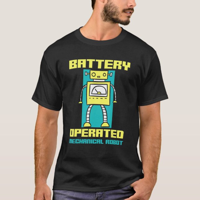 Batteriebetriebene mechanische Roboter T-Shirt (Vorderseite)