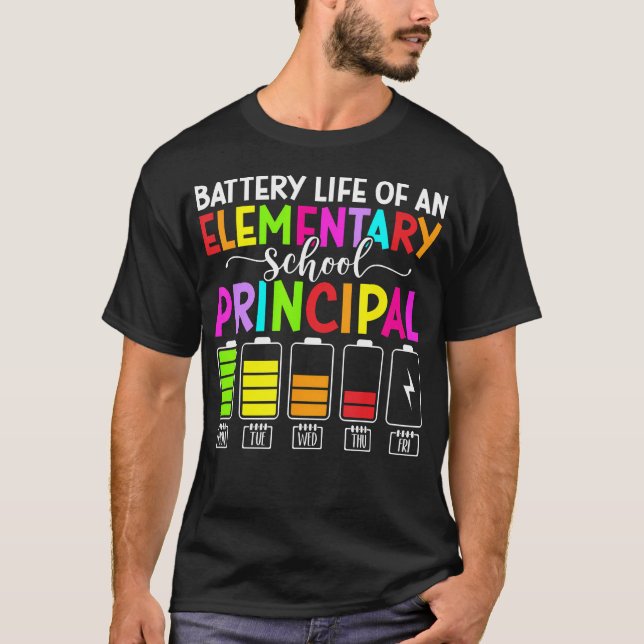Batterielebensdauer einer Grundschule T-Shirt (Vorderseite)