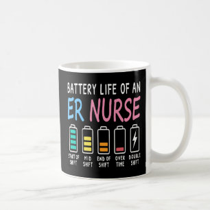 Batterielebensdauer eines ER-Krankenschwester-Humo Kaffeetasse