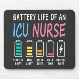 Batterielebensdauer eines Humorcharts für ICU-Kran Mousepad