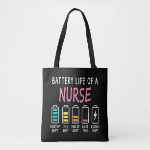 Batterielebensdauer eines Krankenschwester-Humor-D
