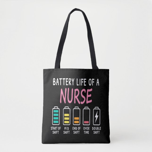 Batterielebensdauer eines Krankenschwester-Humor-D (Vorderseite)