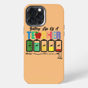 Batterielebensdauer eines Lehrers Lustiges Lehrerl iPhone 13 Pro Max Hülle