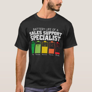 Batterielebensdauer eines Vertriebsunterstützungss T-Shirt