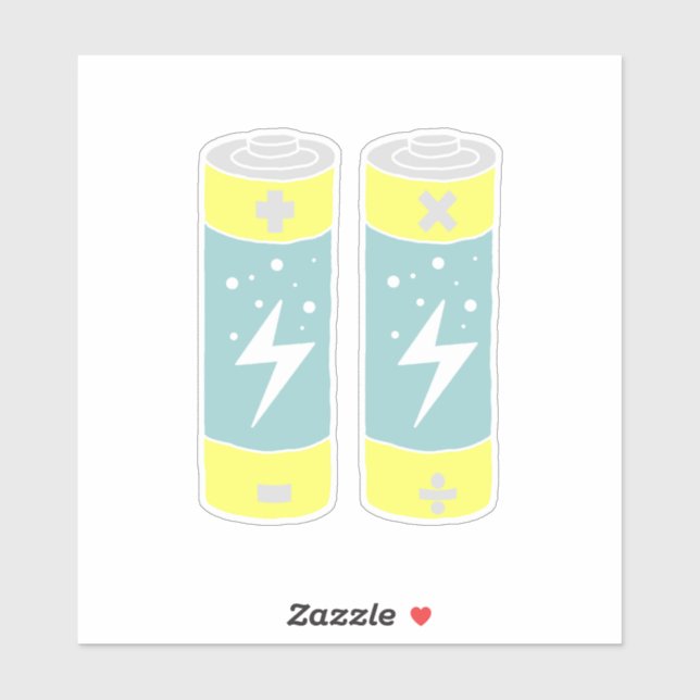 Batterien Aufkleber (Blatt)