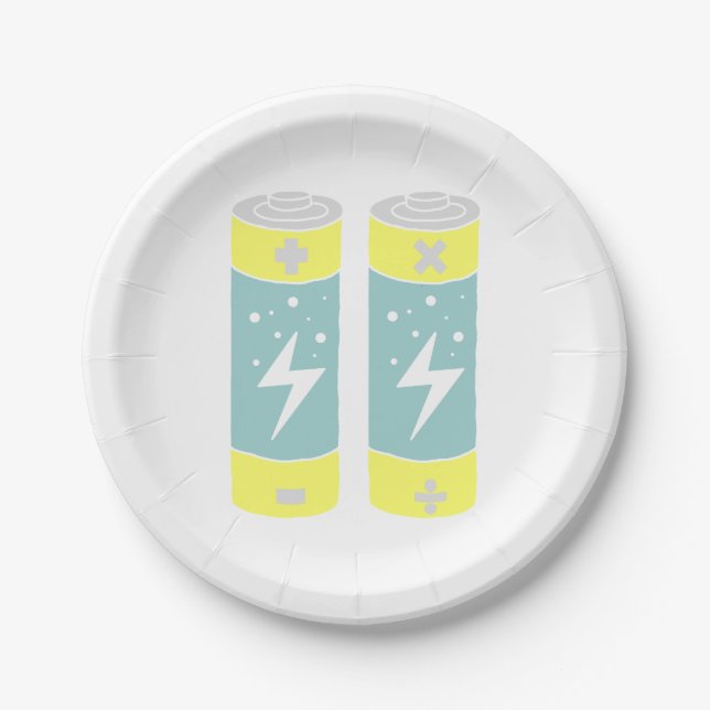 Batterien Pappteller (Vorderseite)