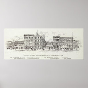 Batterieostseite Kalifornien und Sacramento Poster