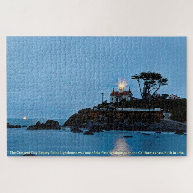 Batteriepunkt Leuchtturm in California Crescent Ci Puzzle (Horizontal)