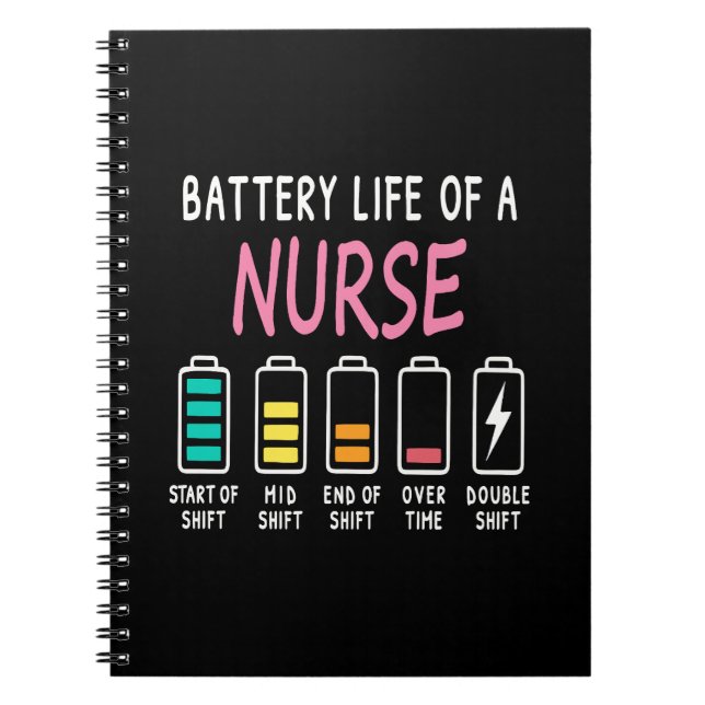 Battery life of a nurse humor chart notizblock (Vorderseite)
