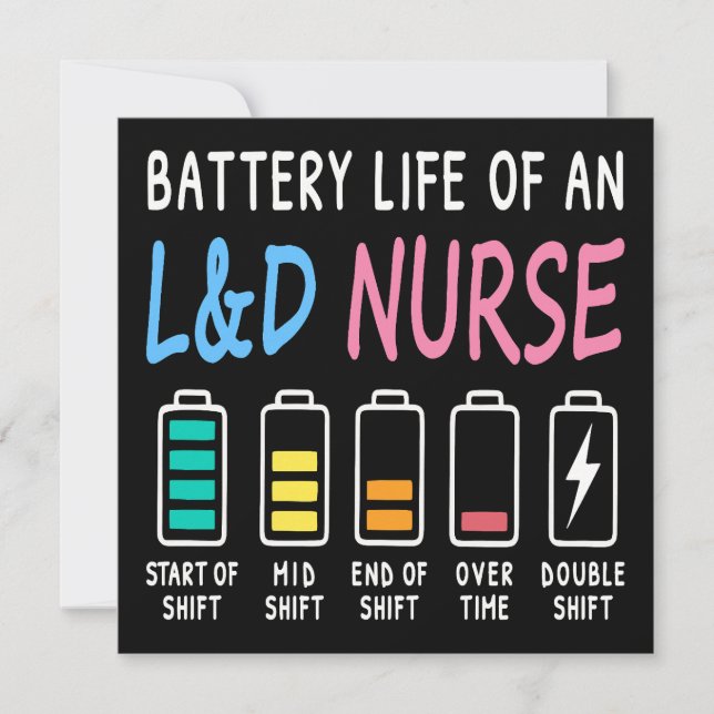 Battery life of an L&D nurse humor chart (Vorderseite)