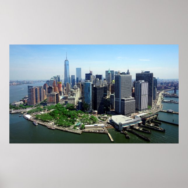 BATTERY PARK UND SÜDMANHATTAN SKYLINE POSTER (Vorne)