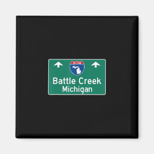 Battle Creek Michigan Interstate Highway Urlaub Magnet