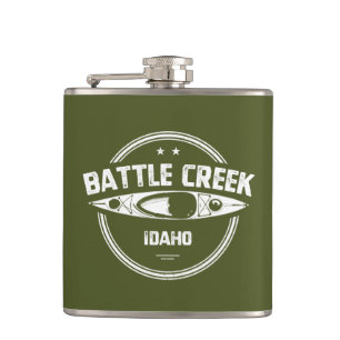 Battle Creek Wild und Landschaftlicher Fluss Idaho Flachmann