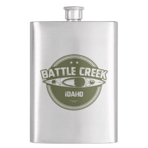 Battle Creek Wild und Landschaftlicher Fluss Idaho Flachmann