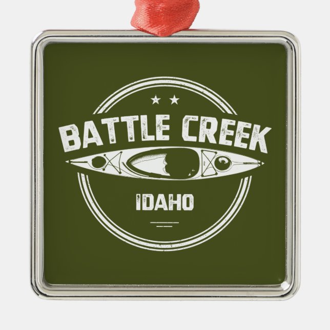 Battle Creek Wild und Landschaftlicher Fluss Idaho Ornament Aus Metall (Vorne)