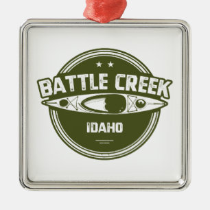 Battle Creek Wild und Landschaftlicher Fluss Idaho Ornament Aus Metall