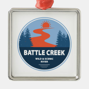 Battle Creek Wild und Landschaftlicher Fluss Idaho Ornament Aus Metall
