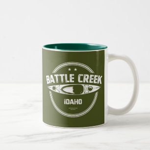 Battle Creek Wild und Landschaftlicher Fluss Idaho Zweifarbige Tasse