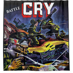 Battle Cry 07 Krieg Vintage Comicen Duschvorhang