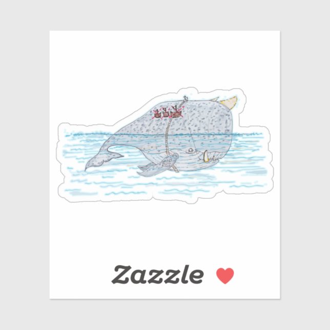 Battle Horn-Whale Aufkleber (Blatt)