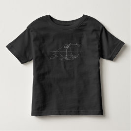 Battle Horn-Whale Line Art Kleinkind T-shirt
