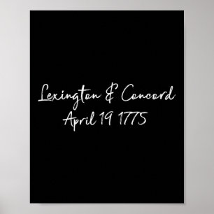 Battle Lexington and Concord Revolution April 1775 Poster