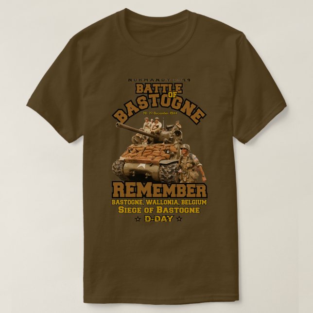 Battle of Bastogne 1944 Remember T-Shirt (Design vorne)