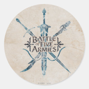 BATTLE OF FIVE ARMIES™ Logo Runder Aufkleber