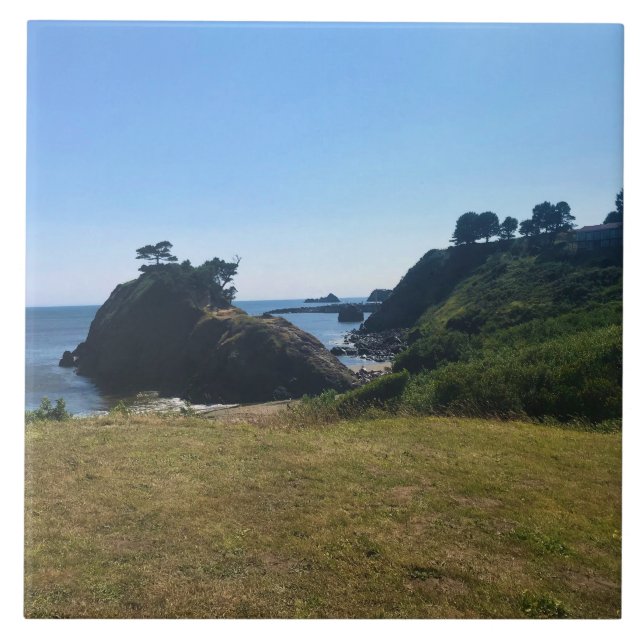 Battle Rock, Port Orford, OR Poster Fliese (Vorderseite)
