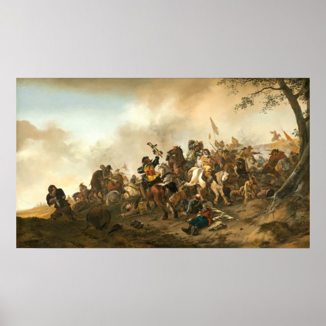 Battle Scene - Philips Wouwerman Fine Art Poster (Vorne)