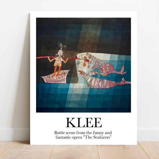 Battle-Szene von Paul Klee Poster (Klee's colorful chaos!  Own "Battle Scene" poster. High-quality, ready to frame)