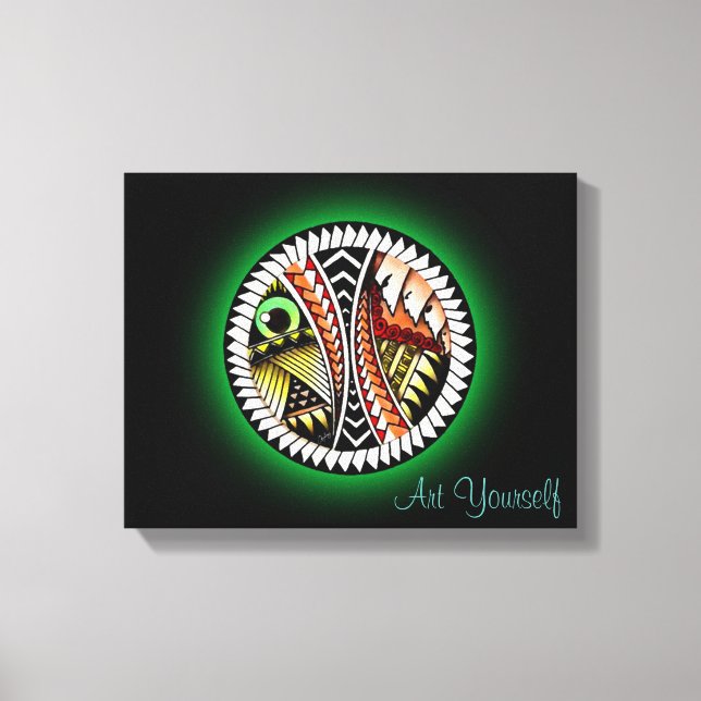 Battle Tattoo Zeichnend Leinwanddruck (Vorderseite)