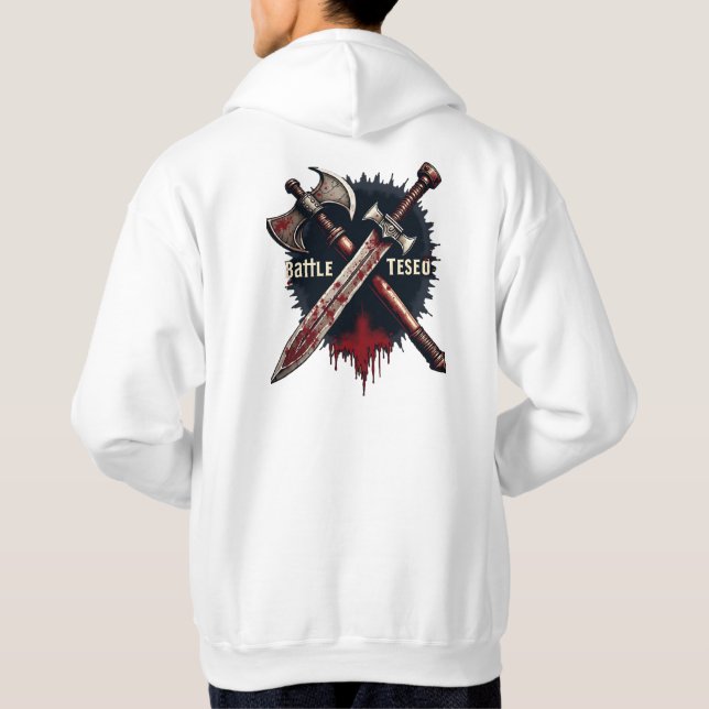 Battle Teseo - Kriegermut Hoodie (Rückseite)