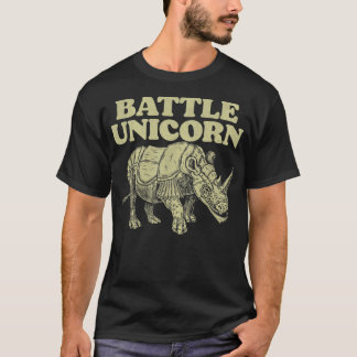 Battle Unicorn! Funny Vintage Armored Rhino 1091 T-Shirt