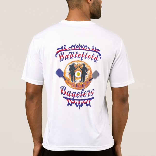 Battlefield Bagelers Pickleball Team T-Shirt (Rückseite)