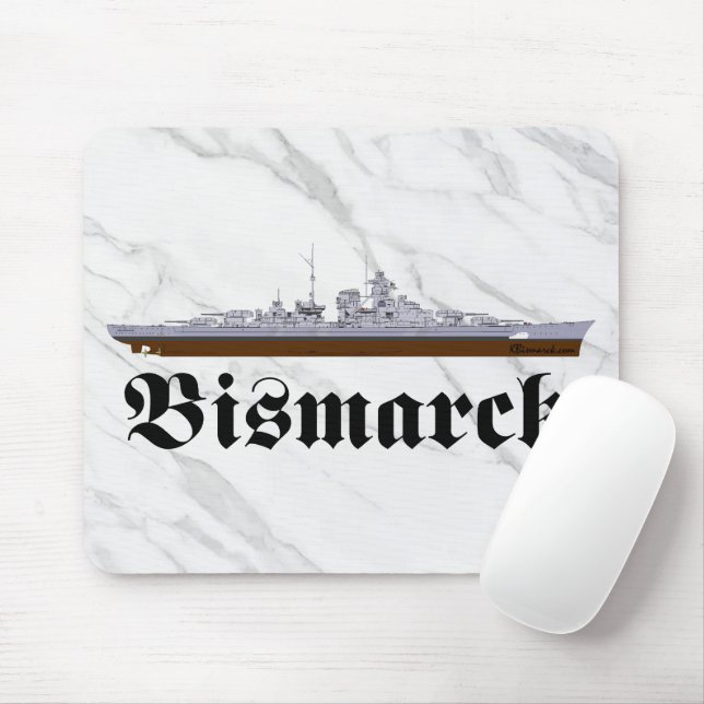 Battleship Bismarck Mousepad (Mit Mouse)