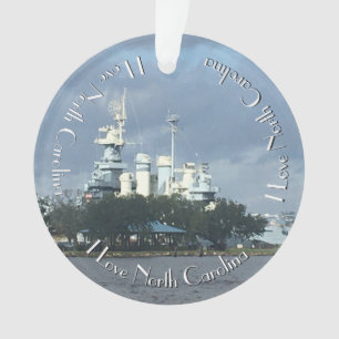 Battleship North Carolina am Kap Fear River Ornament
