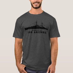 Battleship USS Arizona Silhouette im Gedenken an T-Shirt